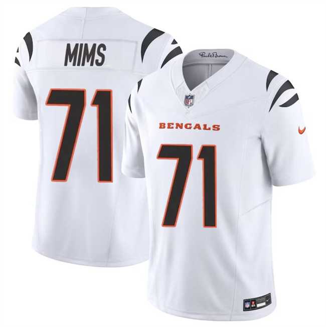 Men & Women & Youth Cincinnati Bengals #71 Amarius Mims White 2024 Draft F.U.S.E Vapor Untouchable Limited Stitched Jersey,We sell and wholesale Men & Women & Youth Cincinnati Bengals #71 Amarius Mims White 2024 Draft F.U.S.E Vapor Untouchable Limited Stitched Jersey on line form chian!